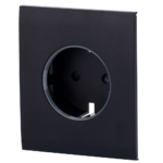 Tapa central para enchufe inteligente tipo F - Compatible con AJ-OUTLETCORE-SMART - Indicador LED sobre estado del enchufe y consumo - Botón táctil para control manual - Retroalimentación LED - Color negro