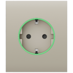 Tapa central para enchufe inteligente tipo F - Compatible con AJ-OUTLETCORE-SMART - Indicador LED sobre estado del enchufe y consumo - Botón táctil para control manual - Retroalimentación LED - Color marfil