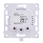 Relé para interruptor de luz conmutable - Inalámbrico 868 MHz Jeweller - Alcance de comunicación hasta 1100 m - Alimentación 230 V AC 50 Hz - Sin necesidad de cable neutro - Ajax - LightSwitch LightCore (2 Way)
