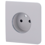 Tapa lateral para enchufe inteligente tipo E - Compatible con AJ-OUTLETCORE-SMART-E - Indicador LED sobre estado del enchufe y consumo - Botón táctil para control manual - Retroalimentación LED - Color niebla