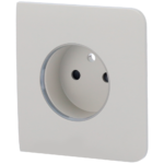 Tapa lateral para enchufe inteligente tipo E - Compatible con AJ-OUTLETCORE-SMART-E - Indicador LED sobre estado del enchufe y consumo - Botón táctil para control manual - Retroalimentación LED - Color ostra