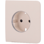 Tapa lateral para enchufe inteligente tipo F - Compatible con AJ-OUTLETCORE-SMART - Indicador LED sobre estado del enchufe y consumo - Botón táctil para control manual - Retroalimentación LED - Color marfil