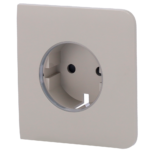 Tapa lateral para enchufe inteligente tipo F - Compatible con AJ-OUTLETCORE-SMART - Indicador LED sobre estado del enchufe y consumo - Botón táctil para control manual - Retroalimentación LED - Color oliva