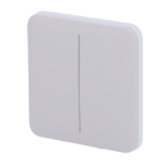 Panel táctil para interruptor de luz doble  - Compatibilidad con AJ-LIGHTCORE-2G - Retroiluminación LED - Panel táctil sin contacto - Color niebla - Ajax - LightSwitch SoloButton