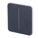 Panel táctil para interruptor de luz doble  - Compatibilidad con AJ-LIGHTCORE-2G - Retroiluminación LED - Panel táctil sin contacto - Color grafito - Ajax - LightSwitch SoloButton