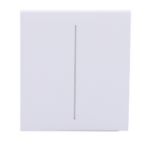 Panel táctil para interruptor de luz doble - Compatible con AJ-LIGHTCORE-2G - Retroiluminación LED - Panel táctil central sin contacto - Color blanco - Ajax - LightSwitch CenterButton - Imagen 2