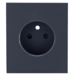 Tapa central para enchufe inteligente tipo E - Compatible con AJ-OUTLETCORE-SMART-E - Indicador LED sobre estado del enchufe y consumo - Botón táctil para control manual - Retroalimentación LED - Color grafito - Imagen 2