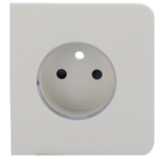 Tapa lateral para enchufe inteligente tipo E - Compatible con AJ-OUTLETCORE-SMART-E - Indicador LED sobre estado del enchufe y consumo - Botón táctil para control manual - Retroalimentación LED - Color ostra - Imagen 2