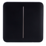 Panel táctil para interruptor de luz doble - Compatibilidad con AJ-LIGHTCORE-2G - Retroiluminación LED - Panel táctil sin contacto - Color negro - Ajax - LightSwitch SoloButton - Imagen 2