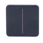 Panel táctil para interruptor de luz doble  - Compatibilidad con AJ-LIGHTCORE-2G - Retroiluminación LED - Panel táctil sin contacto - Color grafito - Ajax - LightSwitch SoloButton - Imagen 2