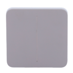 Panel táctil para interruptor de luz doble  - Compatibilidad con AJ-LIGHTCORE-2G - Retroiluminación LED - Panel táctil sin contacto - Color gris - Ajax - LightSwitch SoloButton - Imagen 2