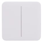 Panel táctil para interruptor de luz doble  - Compatibilidad con AJ-LIGHTCORE-2G - Retroiluminación LED - Panel táctil sin contacto - Color blanco - Ajax - LightSwitch SoloButton - Imagen 2