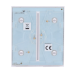 Panel táctil para interruptor de luz doble - Compatible con AJ-LIGHTCORE-2G - Retroiluminación LED - Panel táctil central sin contacto - Color blanco - Ajax - LightSwitch CenterButton - Imagen 3