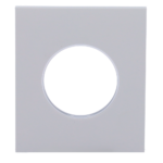 Tapa central para enchufe inteligente tipo E - Compatible con AJ-OUTLETCORE-SMART-E - Indicador LED sobre estado del enchufe y consumo - Botón táctil para control manual - Retroalimentación LED - Color niebla - Imagen 3