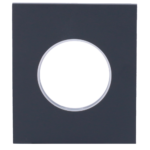 Tapa central para enchufe inteligente tipo E - Compatible con AJ-OUTLETCORE-SMART-E - Indicador LED sobre estado del enchufe y consumo - Botón táctil para control manual - Retroalimentación LED - Color grafito - Imagen 3