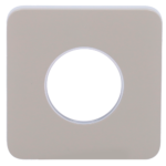 Tapa frontal para enchufe inteligente tipo E - Compatible con AJ-OUTLETCORE-SMART-E - Indicador LED sobre estado del enchufe y consumo - Botón táctil para control manual - Retroalimentación LED - Color oliva - Imagen 3