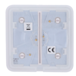 Panel táctil para interruptor de luz doble  - Compatibilidad con AJ-LIGHTCORE-2G - Retroiluminación LED - Panel táctil sin contacto - Color blanco - Ajax - LightSwitch SoloButton - Imagen 4