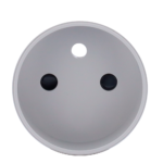 Tapa central para enchufe inteligente tipo E - Compatible con AJ-OUTLETCORE-SMART-E - Indicador LED sobre estado del enchufe y consumo - Botón táctil para control manual - Retroalimentación LED - Color niebla - Imagen 5